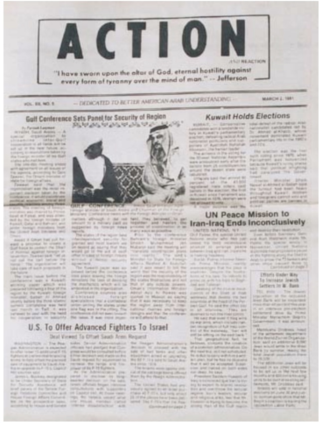 ACTION Newsletter published by Dr. M.T. Mehdi